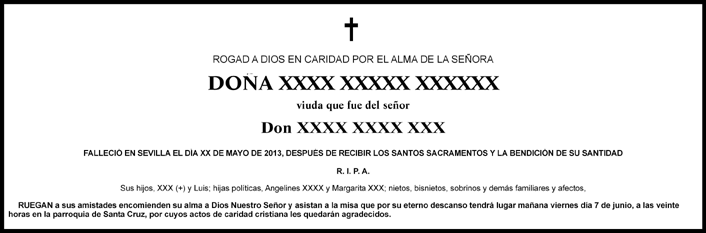 Formato de esquela 5